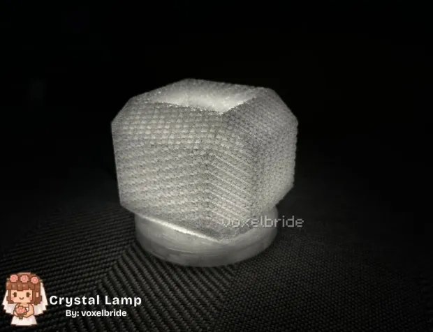 Faceted crystal-style 3D printed lamp