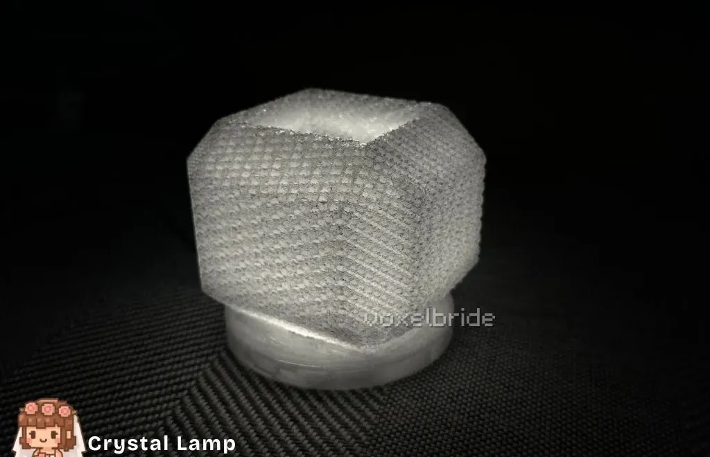 Faceted crystal-style 3D printed lamp