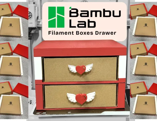 Stackable drawer made from a Bambu Lab filament box