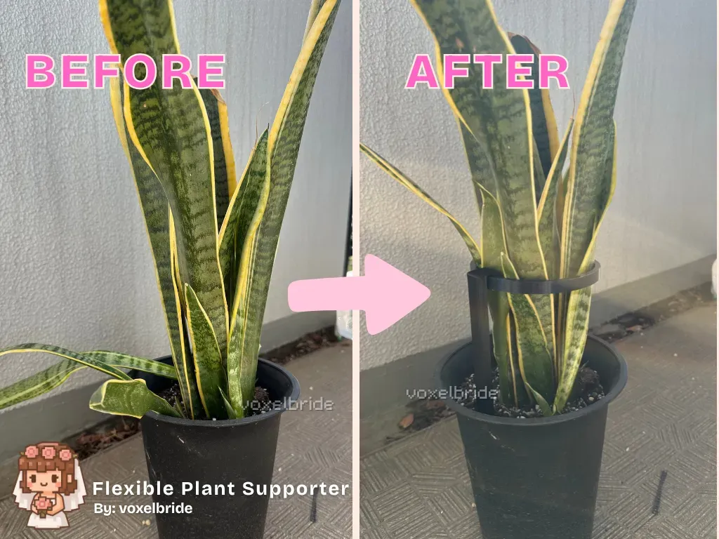 Flexible 3D printed plant holder ring