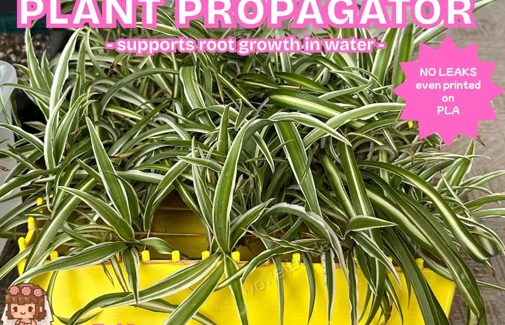 Square 3D printed plant propagation station
