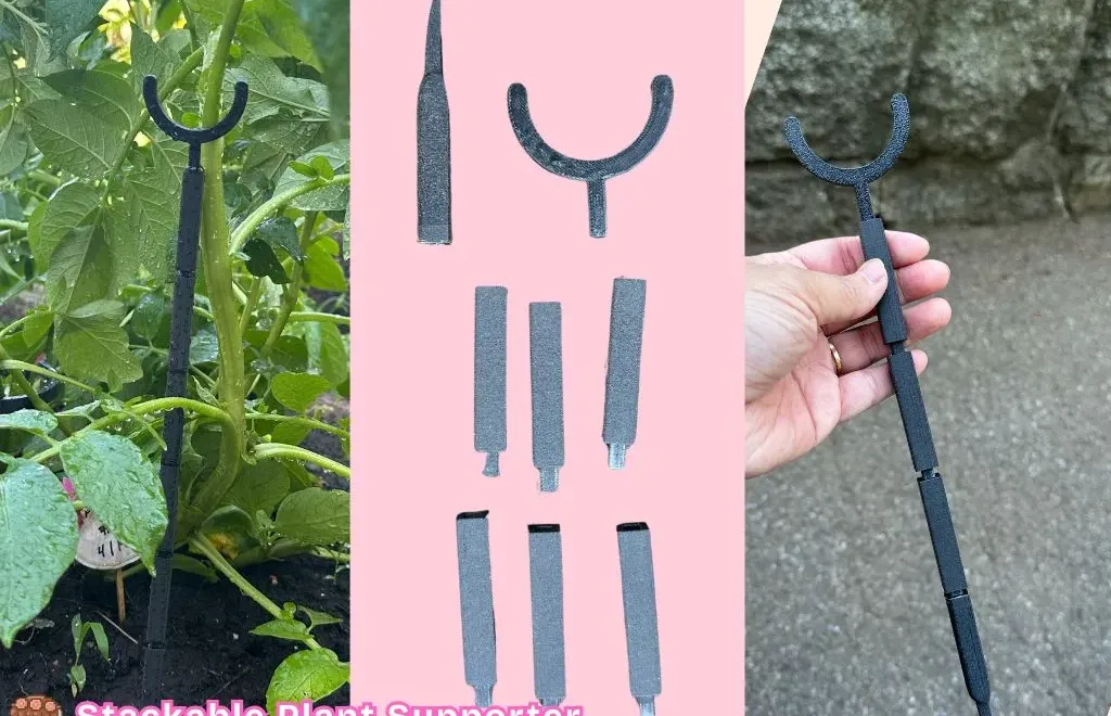 Stackable 3D printed plant supporter stakes